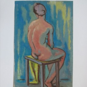 Sitzender Rückenakt